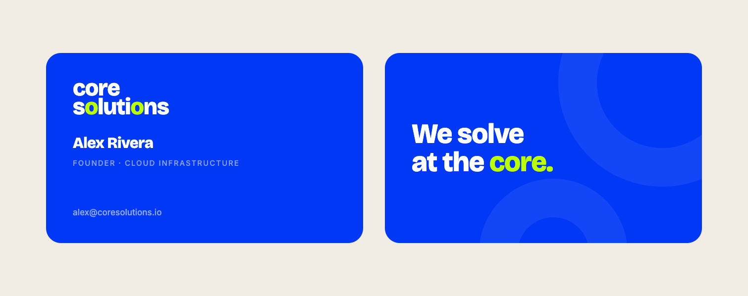Carte de visite Core Solutions