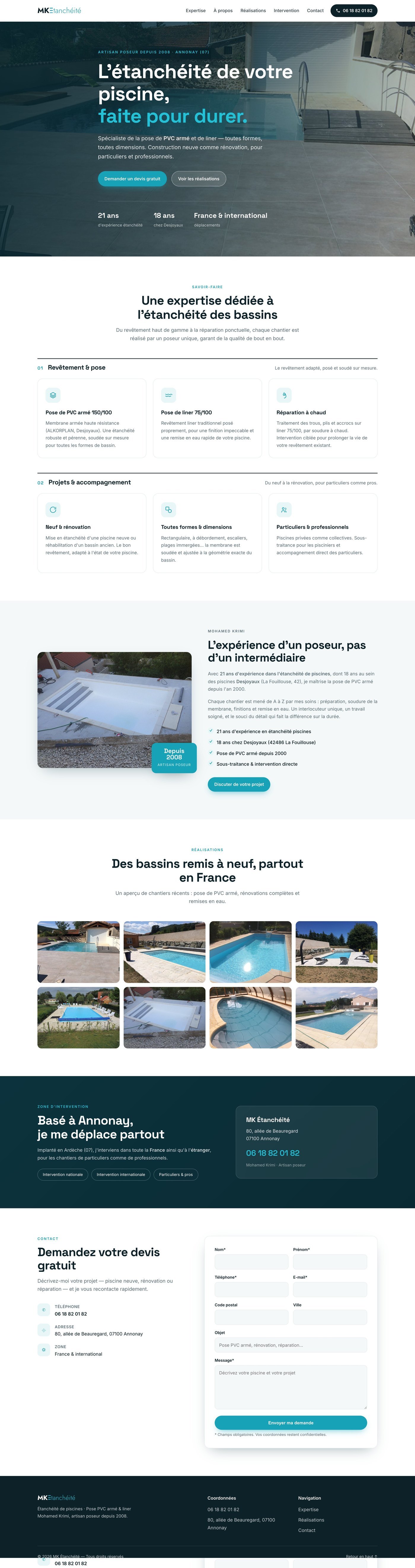 MK Étanchéité — le site refait à neuf